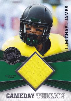 2012 Press Pass Showcase - GameDay Threads Silver #GDTLJ LaMichael James Front