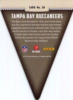 2012 Panini Rookies & Stars - NFL Team Pennant #30 Tampa Bay Buccaneers Back