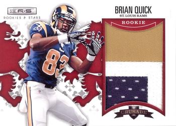 2012 Panini Rookies & Stars - Rookie Crusade Materials Prime Red #32 Brian Quick Front
