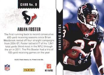 2012 Panini Rookies & Stars - Statistical Standouts #9 Arian Foster Back