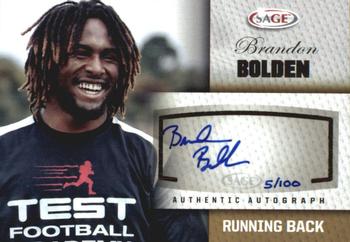 2012 SAGE Autographed - Autographs Gold #A4 Brandon Bolden Front