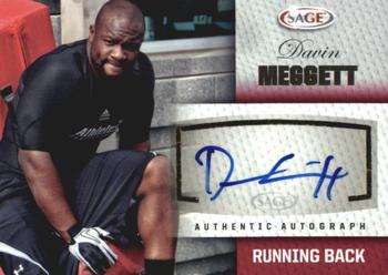 2012 SAGE Autographed - Autographs Red #A34 Davin Meggett Front