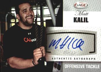 2012 SAGE Autographed - Autographs Silver #A28 Matt Kalil Front