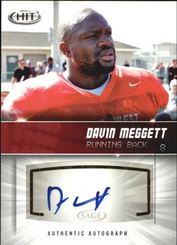 2012 SAGE HIT - Autographs #A13 Davin Meggett Front