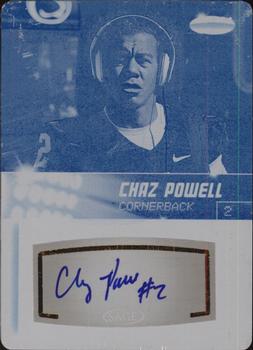2012 SAGE HIT - Autographs Printing Plates Cyan #A26 Chaz Powell Front