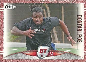 2012 SAGE HIT - Red Glitter #79 Dontari Poe Front
