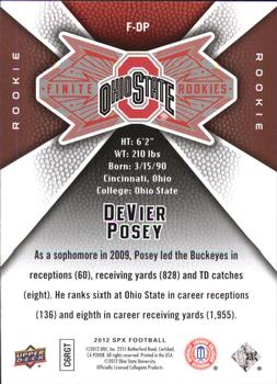 2012 SPx - Finite Rookies #F-DP DeVier Posey Back