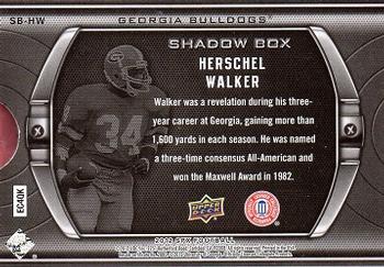2012 SPx - Shadow Box #SB-HW Herschel Walker Back