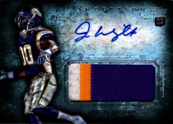2012 Topps Inception - Rookie Jumbo Patch Autographs #AJP-JW Jarius Wright Front