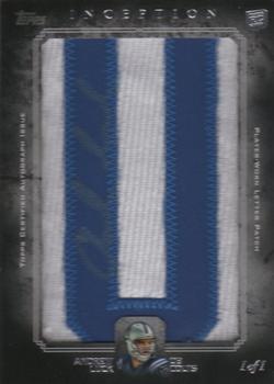 2012 Topps Inception - Rookie Letter Patch Autographs #ALAL Andrew Luck Front