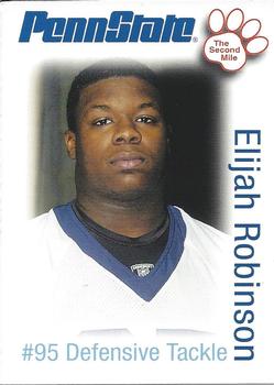 2006 The Second Mile Penn State Nittany Lions Tips: Fall Edition #NNO Elijah Robinson Front