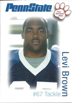 2006 The Second Mile Penn State Nittany Lions Tips: Fall Edition #NNO Levi Brown Front