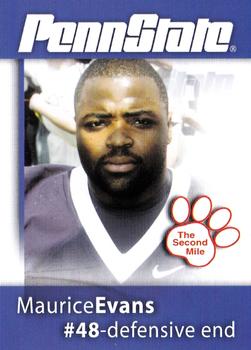 2008 The Second Mile Penn State Nittany Lions Tips: Fall Edition #NNO Maurice Evans Front