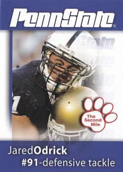 2008 The Second Mile Penn State Nittany Lions Tips: Fall Edition #NNO Jared Odrick Front