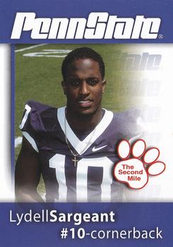 2008 The Second Mile Penn State Nittany Lions Tips: Fall Edition #NNO Lydell Sargeant Front