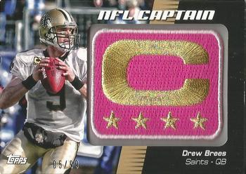 2012 Topps - NFL Captains Patches Pink #NCP-DB Drew Brees Front