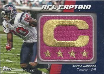 2012 Topps - NFL Captains Patches Pink #NCP-AJ Andre Johnson Front