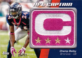2012 Topps - NFL Captains Patches Pink #NCP-CB Champ Bailey Front