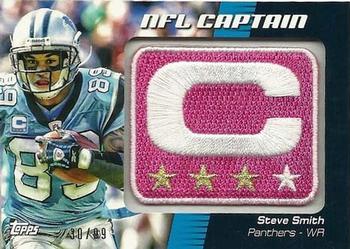 2012 Topps - NFL Captains Patches Pink #NCP-SS Steve Smith Front