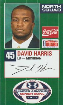 2007 Senior Bowl #NNO David Harris Front