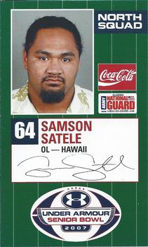 2007 Senior Bowl #NNO Samson Satele Front