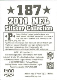 2011 Panini Stickers #187 Kansas City Chiefs Back