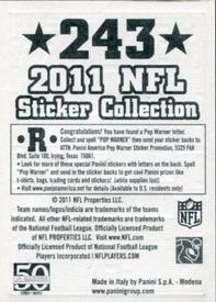 2011 Panini Stickers #243 New York Giants Back