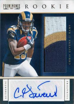 2012 Panini Prominence #250 Chris Givens Front