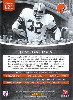 2012 Panini Prominence - Gold #121 Jim Brown Back