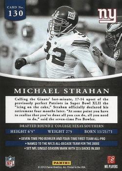 2012 Panini Prominence - Silver #130 Michael Strahan Back