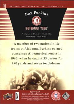 2012 Upper Deck University of Alabama #10 Ray Perkins Back