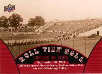 2012 Upper Deck University of Alabama #89 Bryant-Denny Stadium Opens Front