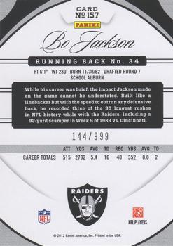 2012 Panini Certified #157 Bo Jackson Back