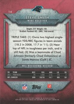 2012 Topps Triple Threads #14 Steve Smith Back