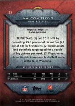2012 Topps Triple Threads #35 Malcom Floyd Back
