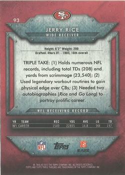 2012 Topps Triple Threads #93 Jerry Rice Back