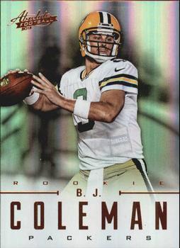 2012 Panini Absolute #104 B.J. Coleman Front