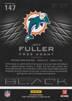 2012 Panini Black #147 Jeff Fuller Back
