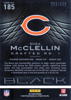 2012 Panini Black #185 Shea McClellin Back