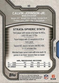 2012 Topps Strata (Hobby) #10 Calvin Johnson Jr. Back