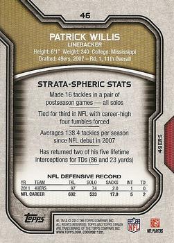 2012 Topps Strata (Hobby) #46 Patrick Willis Back