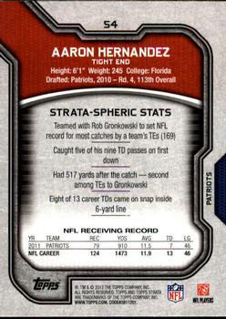 2012 Topps Strata (Hobby) #54 Aaron Hernandez Back