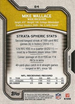 2012 Topps Strata (Hobby) #84 Mike Wallace Back