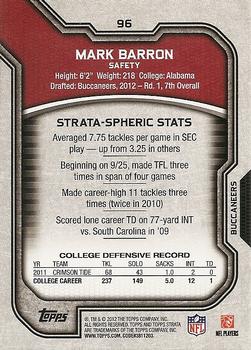 2012 Topps Strata (Hobby) #96 Mark Barron Back