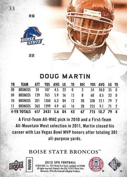 2012 SP Authentic #33 Doug Martin Back