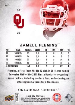 2012 SP Authentic #42 Jamell Fleming Back