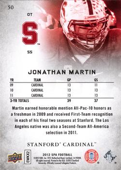 2012 SP Authentic #50 Jonathan Martin Back