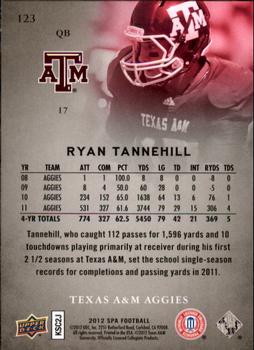 2012 SP Authentic #123 Ryan Tannehill Back
