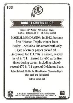 2012 Topps Magic #100 Robert Griffin III Back