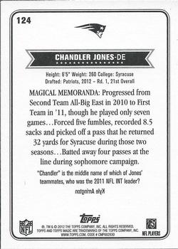2012 Topps Magic #124 Chandler Jones Back